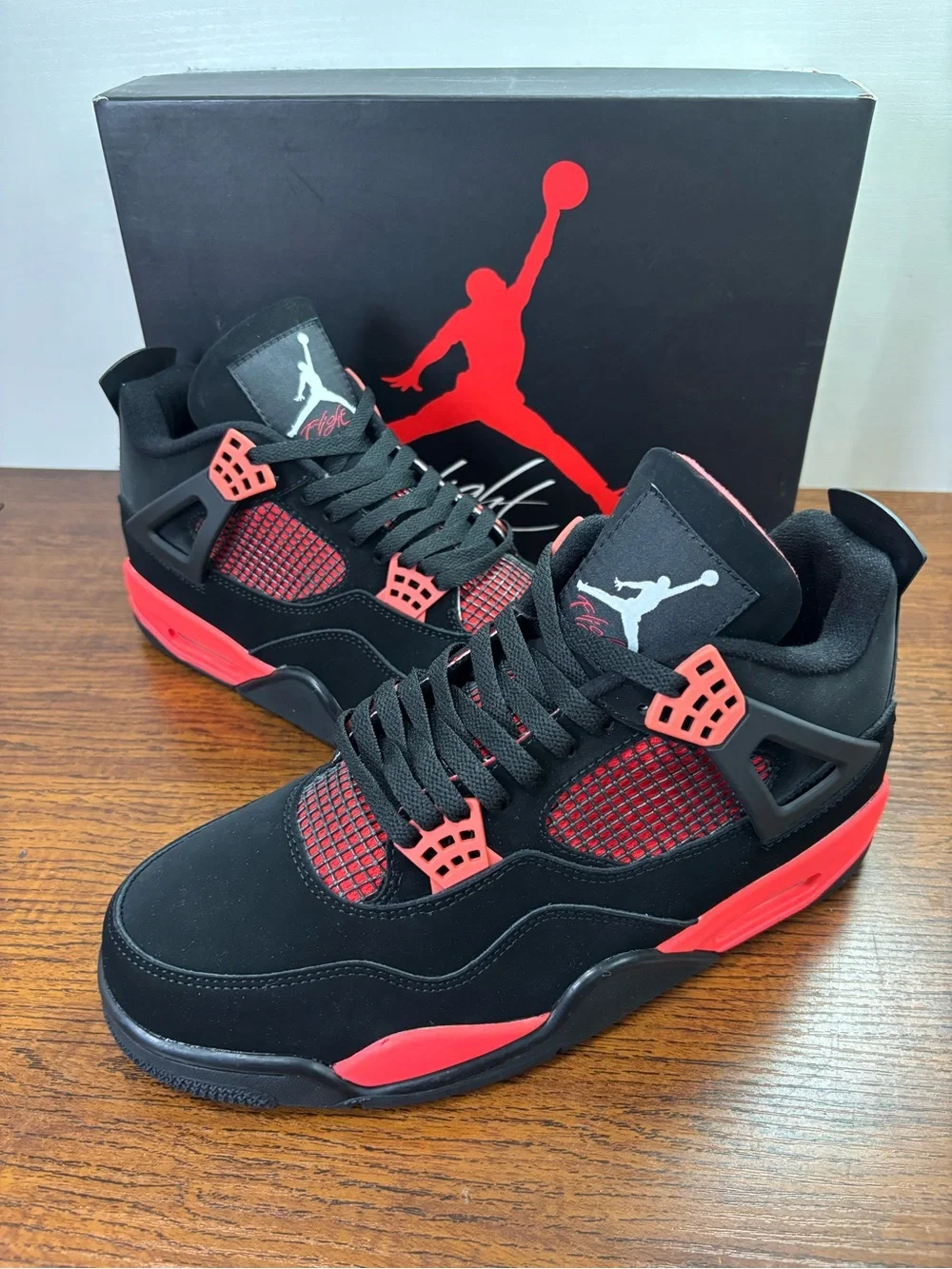 Jordan 4 Retro Red Thunder -Men’s Sleek Basketball Shoes Sneakers